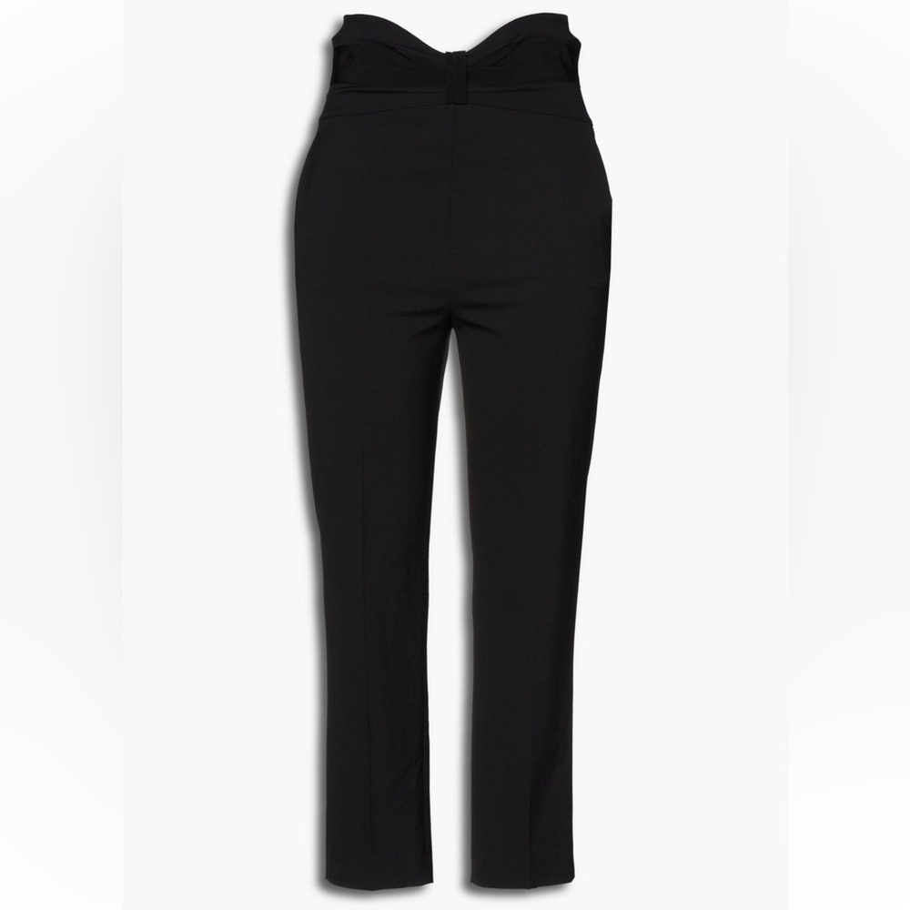 REDVALENTINO | Grosgrain Trimmed Flannel Tapered Pants